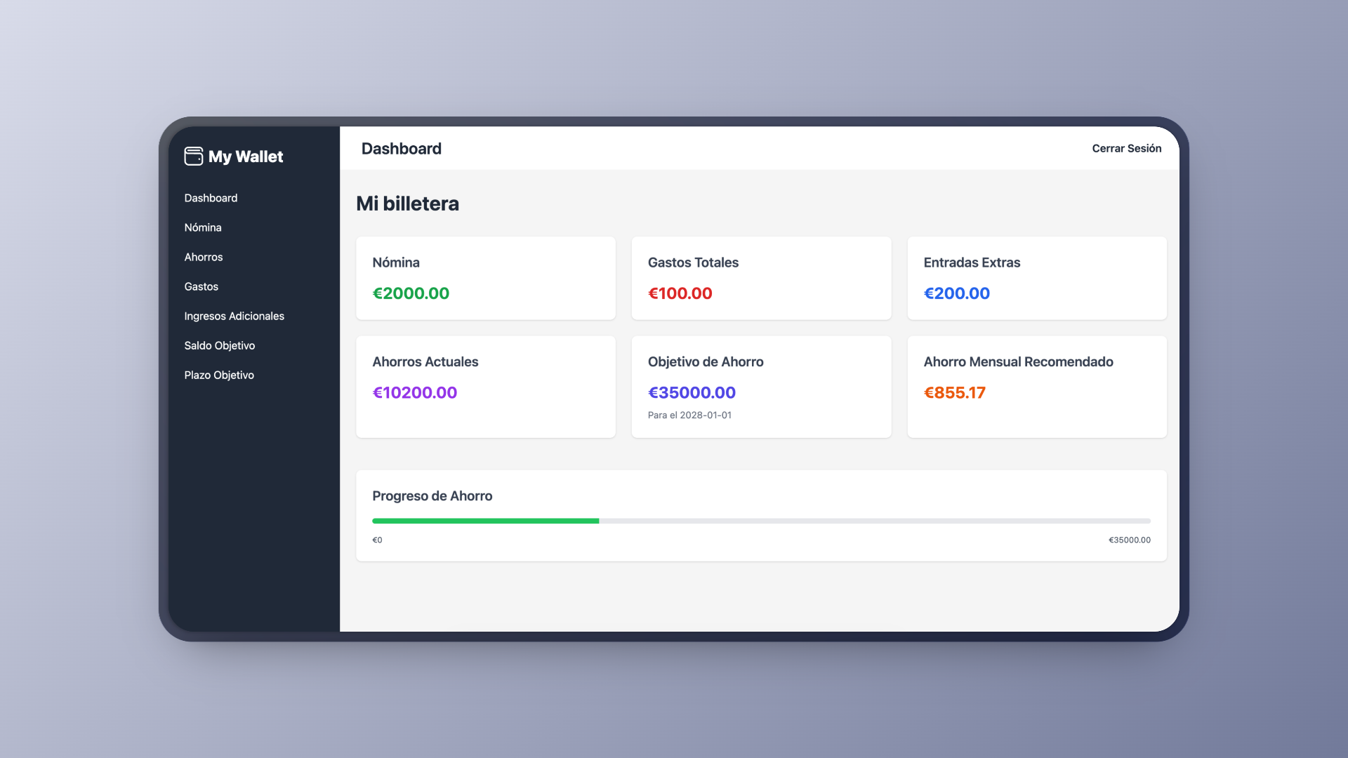 Ilustración de la Calculadora de Ahorros